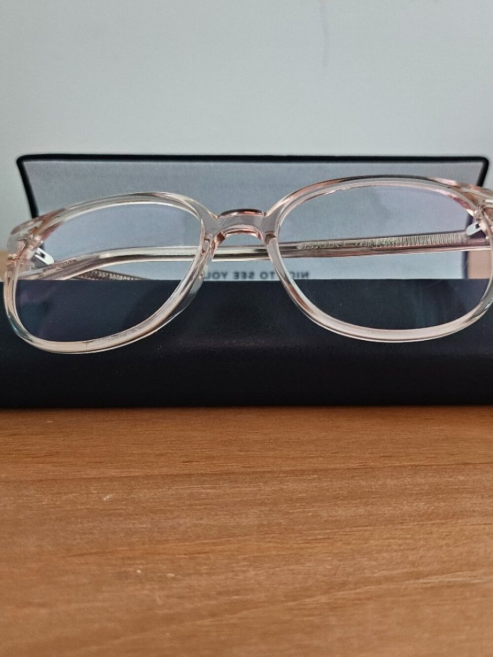 Warby Parker Durand Pink Crystal Eyeglasses (no prescription)